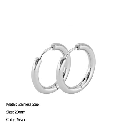 Classic Stainless Steel Ear Buckle for Women Trendy Gold Color