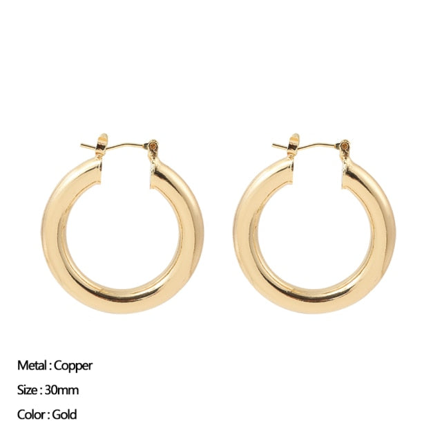 Classic Stainless Steel Ear Buckle for Women Trendy Gold Color