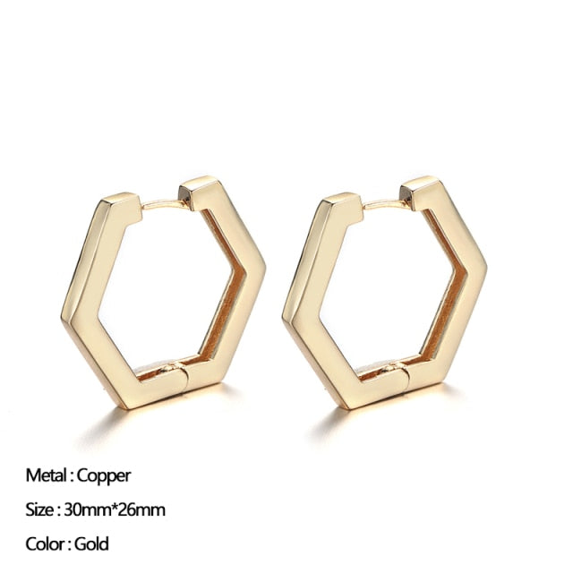 Classic Stainless Steel Ear Buckle for Women Trendy Gold Color