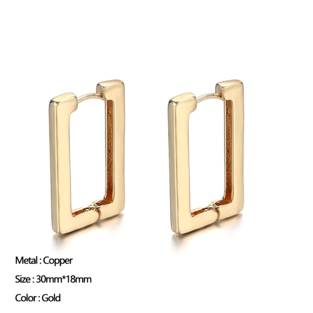 Classic Stainless Steel Ear Buckle for Women Trendy Gold Color
