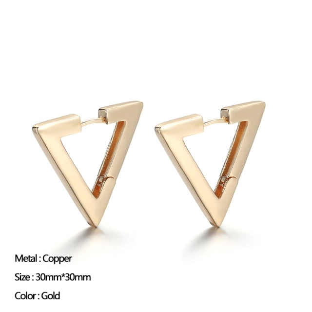 Classic Stainless Steel Ear Buckle for Women Trendy Gold Color
