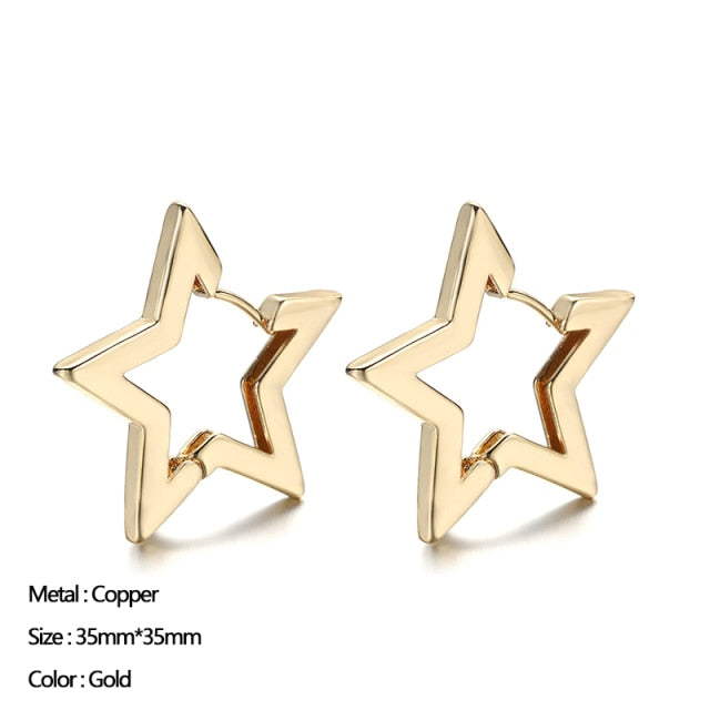 Classic Stainless Steel Ear Buckle for Women Trendy Gold Color
