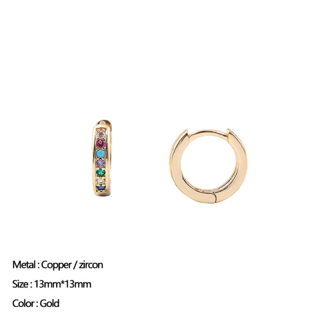 Classic Stainless Steel Ear Buckle for Women Trendy Gold Color