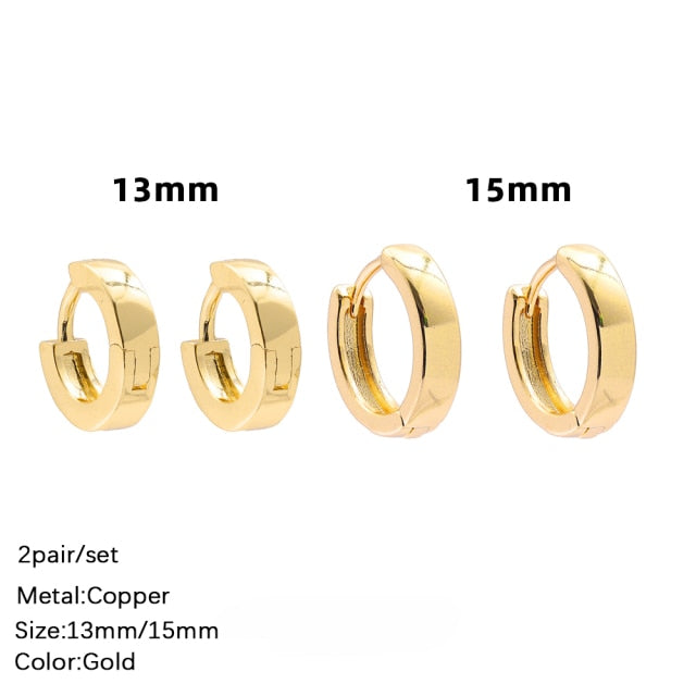 Classic Stainless Steel Ear Buckle for Women Trendy Gold Color