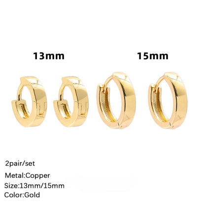 Classic Stainless Steel Ear Buckle for Women Trendy Gold Color