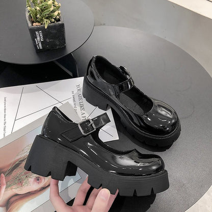 Lolita Shoes Women Japanese Style Vintage Soft Sister Girls High Heels Waterproof