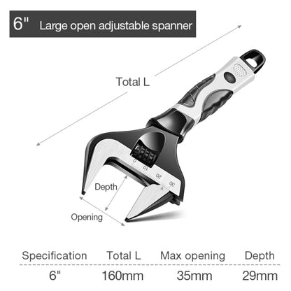 DTBD Adjustable Wrench Stainless Steel Universal Spanner Mini Nut Key