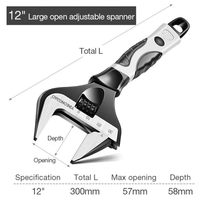 DTBD Adjustable Wrench Stainless Steel Universal Spanner Mini Nut Key