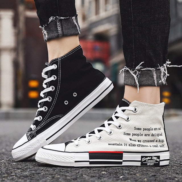Canvas Shoes Men Sneakers 2021 Autumn Sneakers Designer Mens High Top Shoes Casual Sneakers