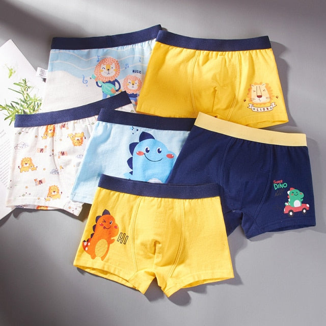 HH 3pcs/set Pure Cotton Boys Boxer Underpants Children's Panties Cozy