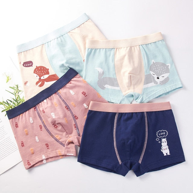 HH 3pcs/set Pure Cotton Boys Boxer Underpants Children's Panties Cozy