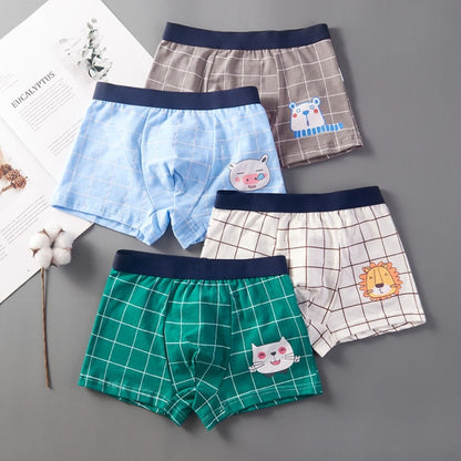 HH 3pcs/set Pure Cotton Boys Boxer Underpants Children's Panties Cozy