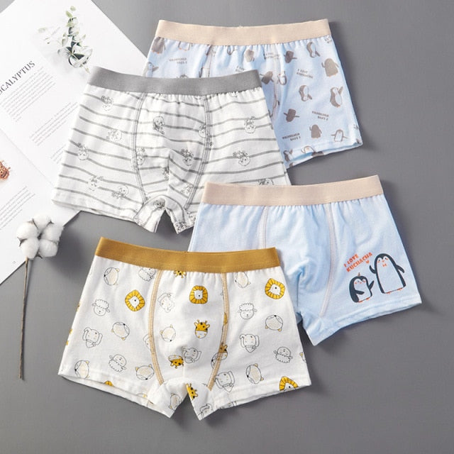 HH 3pcs/set Pure Cotton Boys Boxer Underpants Children's Panties Cozy