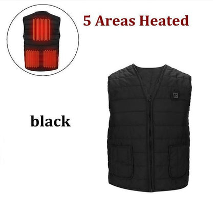 Men Autumn winter Smart heating Cotton Vest USB Infrared Electric Heating
