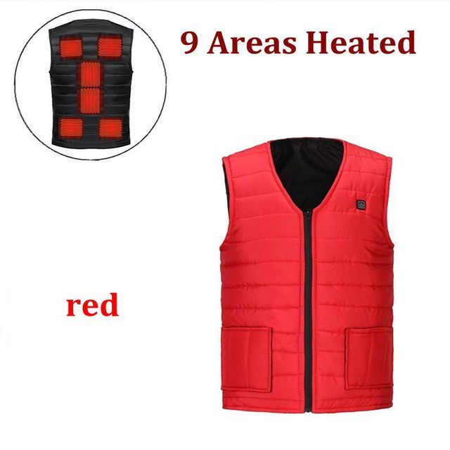 Men Autumn winter Smart heating Cotton Vest USB Infrared Electric Heating