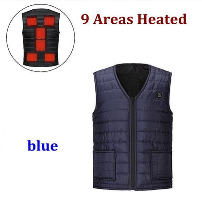 Men Autumn winter Smart heating Cotton Vest USB Infrared Electric Heating