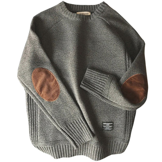 2021 Men Pullover Sweater Autumn New Fashion Casual Loose Thick O-Neck Wool=