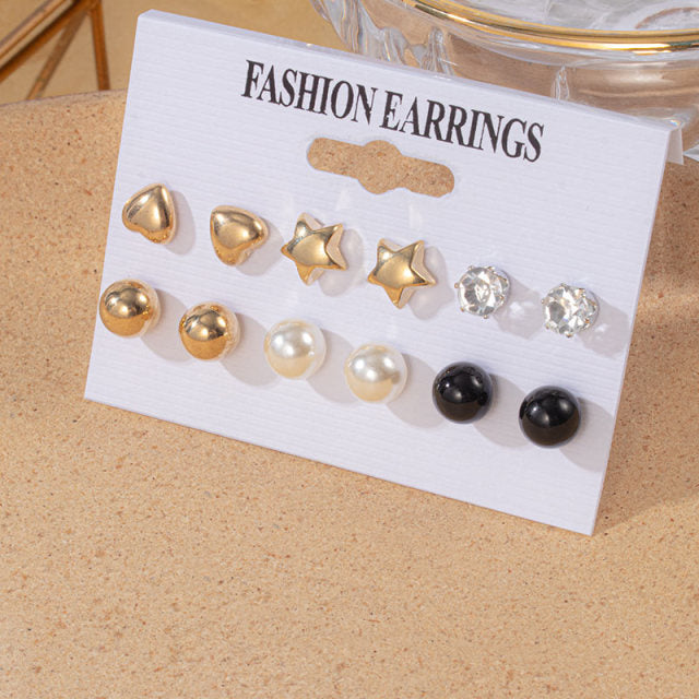 Fashion Geometric Hoop Earrings Set for Women Statement Vintage