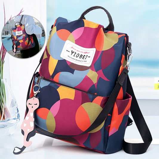 Hot Selling Fashion Women's Backpack PU Leather Rucksack Travel Colorful