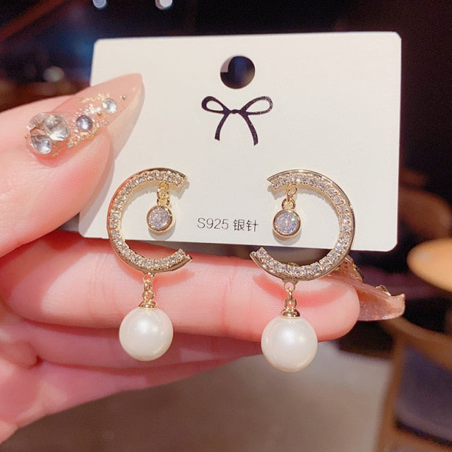 New Women's Earrings Korean Stud Earrings for Women Vintage