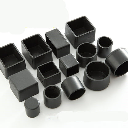 4pcs Square Silicone Chair Leg Caps Non-slip Table Foot Dust Cover Socks Floor Protector Pads Pipe Plugs Furniture Leveling Feet