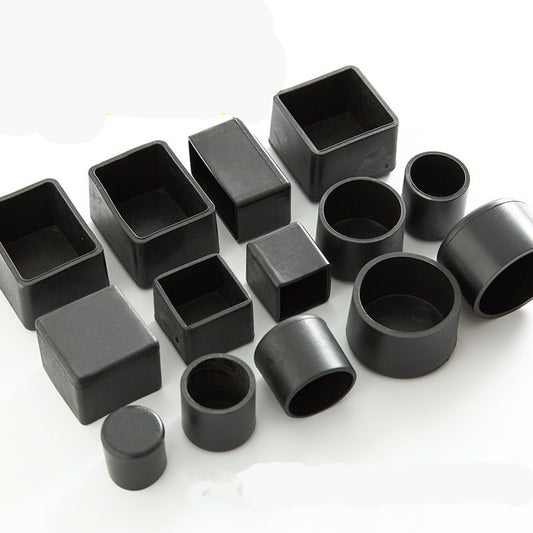 4pcs Square Silicone Chair Leg Caps Non-slip Table Foot Dust Cover Socks Floor Protector Pads Pipe Plugs Furniture Leveling Feet