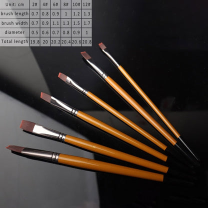 5Pcs/6pcs Artist Paint Brush Set High Quality Nylon Hair Wood Black Handle
