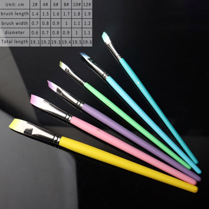 5Pcs/6pcs Artist Paint Brush Set High Quality Nylon Hair Wood Black Handle