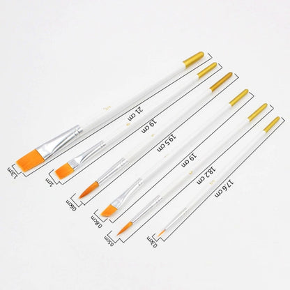 5Pcs/6pcs Artist Paint Brush Set High Quality Nylon Hair Wood Black Handle