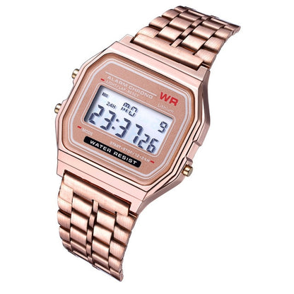 Women Men Unisex Watch Gold Silver Black Vintage LED Digital Sports Military