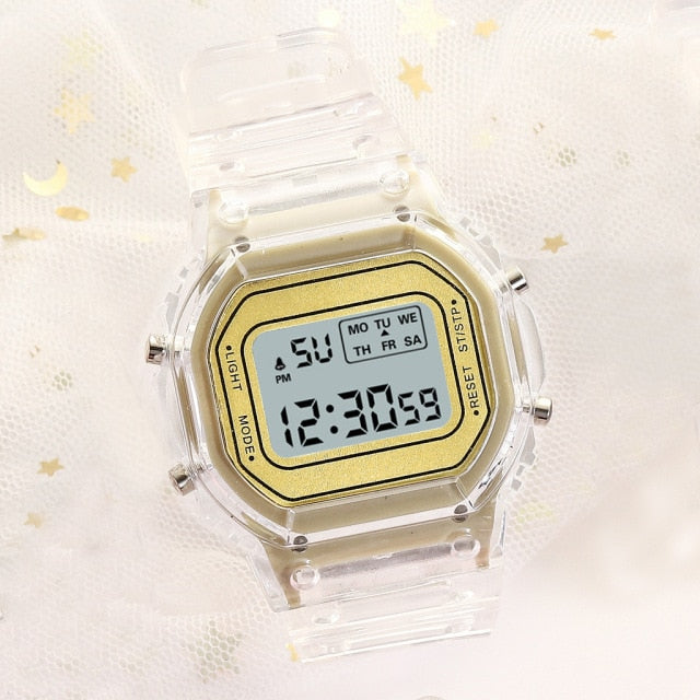 Women Men Unisex Watch Gold Silver Black Vintage LED Digital Sports Military