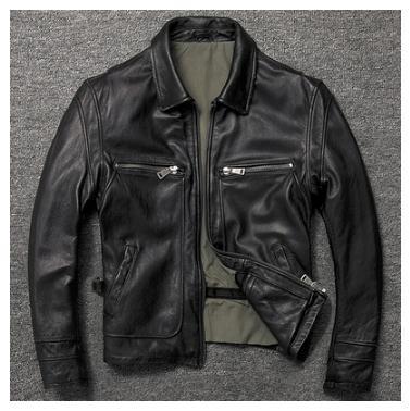 Free shipping.sales Brand new men cowhide coat.Natural quality thick men's genuine