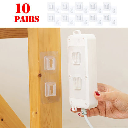 Double-Sided Adhesive Wall Hooks Hanger Strong Transparent Hooks Suction Cup