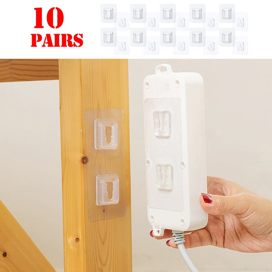 Double-Sided Adhesive Wall Hooks Hanger Strong Transparent Hooks Suction Cup
