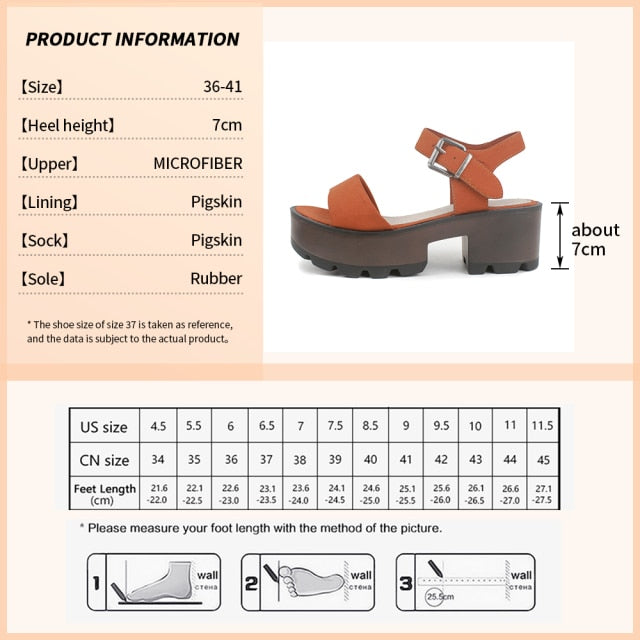 U-DOUBLE Summer Women Casual Shoes Slippers Rome Retro Thick Bottom Open