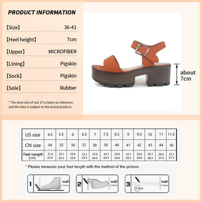 U-DOUBLE Summer Women Casual Shoes Slippers Rome Retro Thick Bottom Open