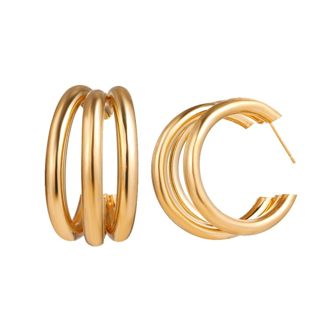 FNIO Fashion Vintage Earrings For Women Big Geometric