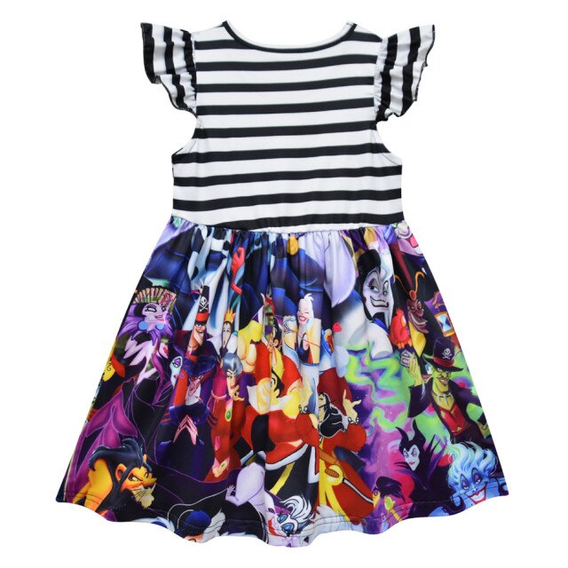 Summer Girls Dress Princess Denim Floral Stitching Sleeveless Dresses