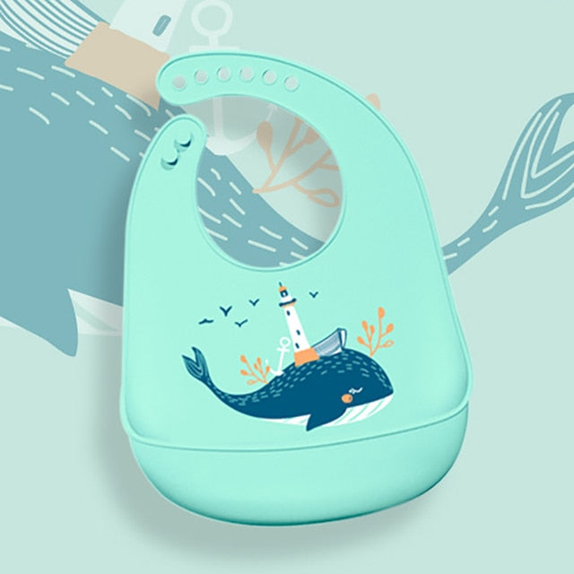 Bopoobo Baby Bib Adjustable Animal Picture Waterproof Saliva