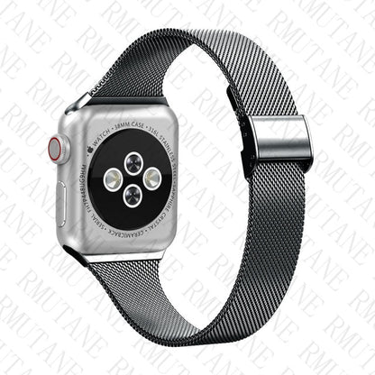 strap For Apple Watch band 44mm 40mm Stainless steel metal bracelet correa