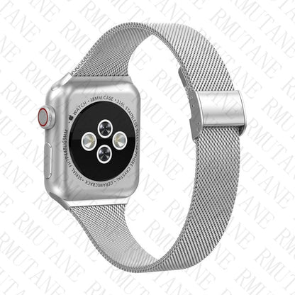 strap For Apple Watch band 44mm 40mm Stainless steel metal bracelet correa