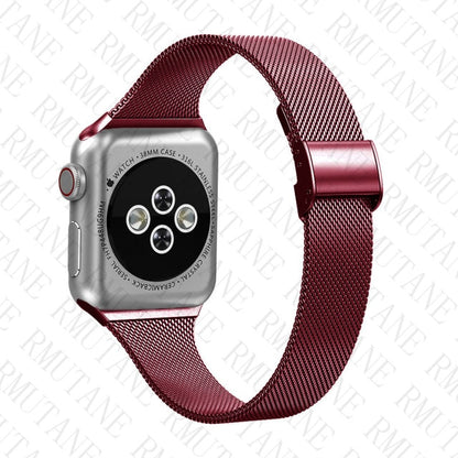 strap For Apple Watch band 44mm 40mm Stainless steel metal bracelet correa