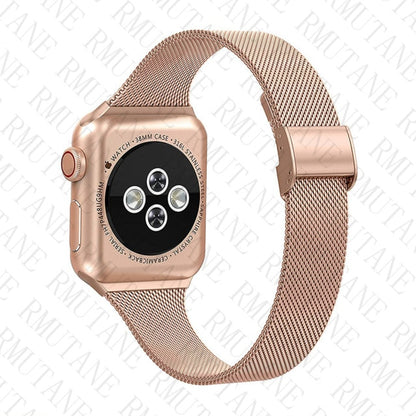 strap For Apple Watch band 44mm 40mm Stainless steel metal bracelet correa