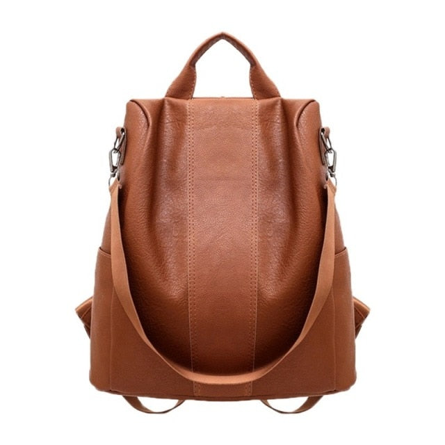 Hot Selling Fashion Women's Backpack PU Leather Rucksack Travel Colorful