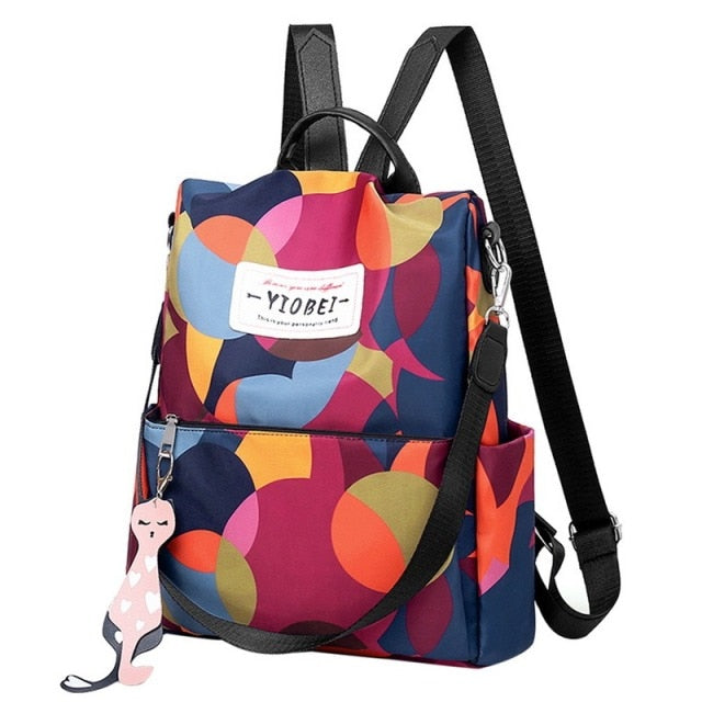Hot Selling Fashion Women's Backpack PU Leather Rucksack Travel Colorful