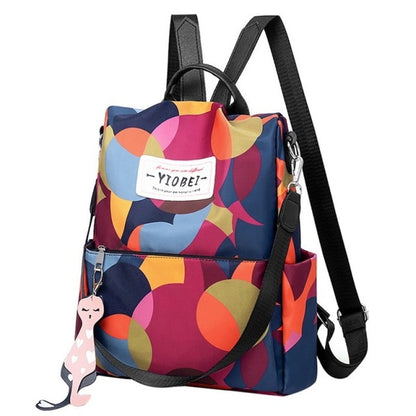 Hot Selling Fashion Women's Backpack PU Leather Rucksack Travel Colorful