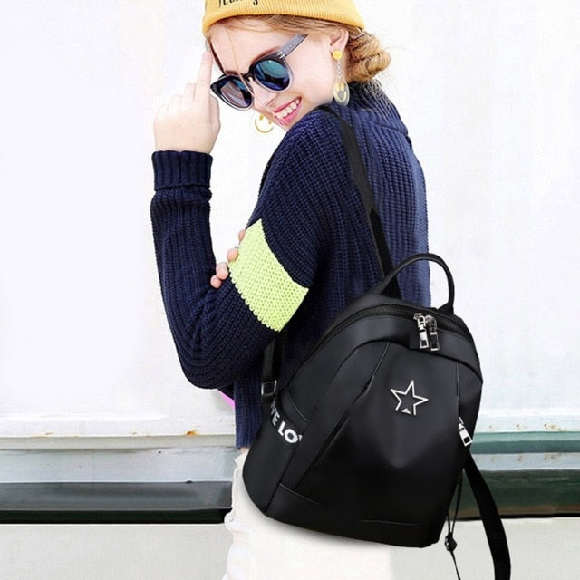 Hot Selling Fashion Women's Backpack PU Leather Rucksack Travel Colorful