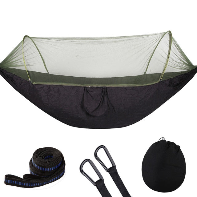 2021 Camping Hammock with Mosquito Net Pop-Up Light Portable Outdoor