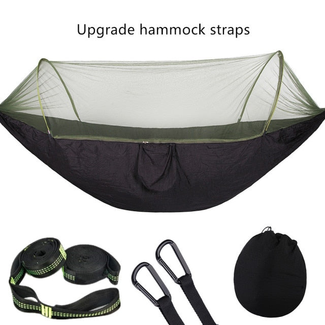 2021 Camping Hammock with Mosquito Net Pop-Up Light Portable Outdoor