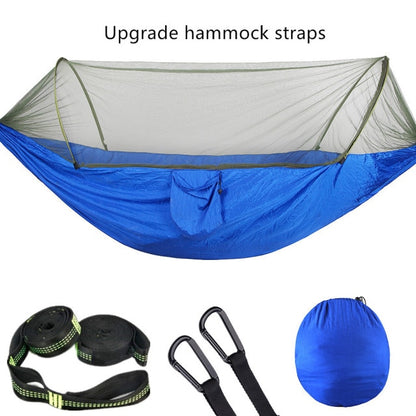 2021 Camping Hammock with Mosquito Net Pop-Up Light Portable Outdoor